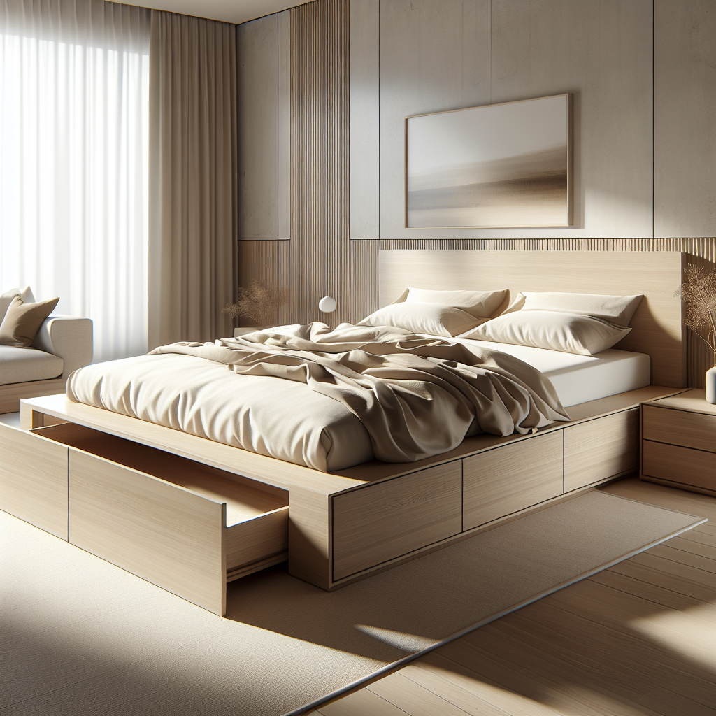 Dipan minimalis ukuran 160x200 di kamar tidur bergaya modern