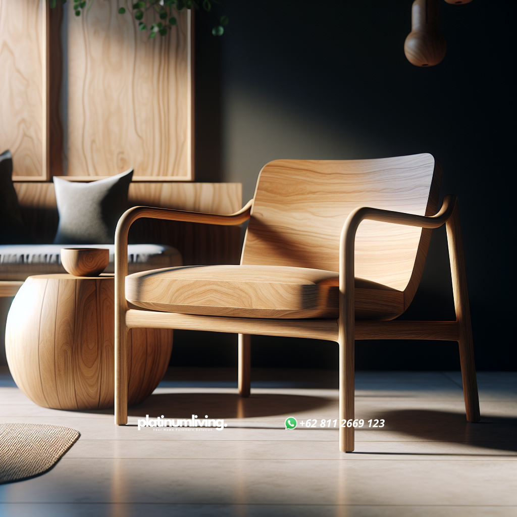 Panduan Memilih Kursi Kayu Berkualitas untuk Hunian Anda 1 Wooden chair made from teak wood in modern living room