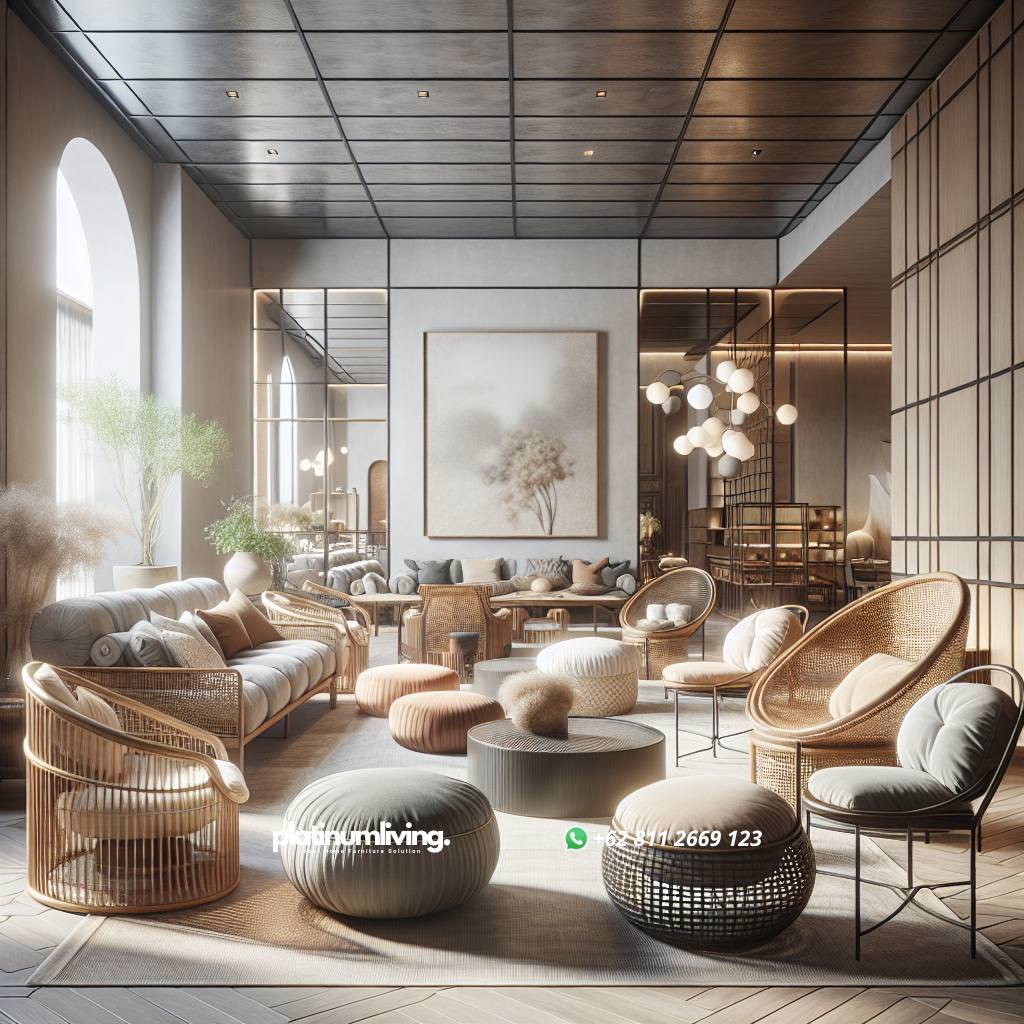 Panduan Memilih Kursi Tamu yang Nyaman dan Stylish untuk Rumah dan Kantor 1 Kursi tamu dari kayu, rotan, dan besi dengan desain modern dan nyaman