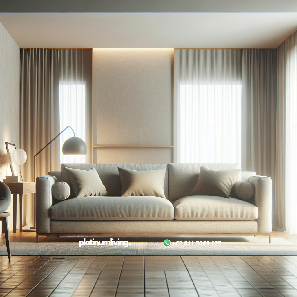 Comfortable sofa in a modern living room