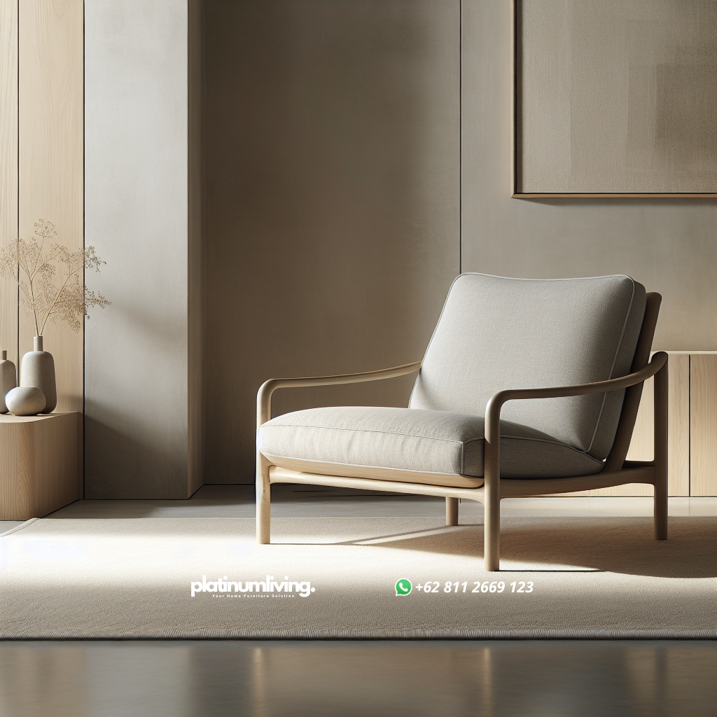 Kursi ruang tamu minimalis modern dengan desain elegan