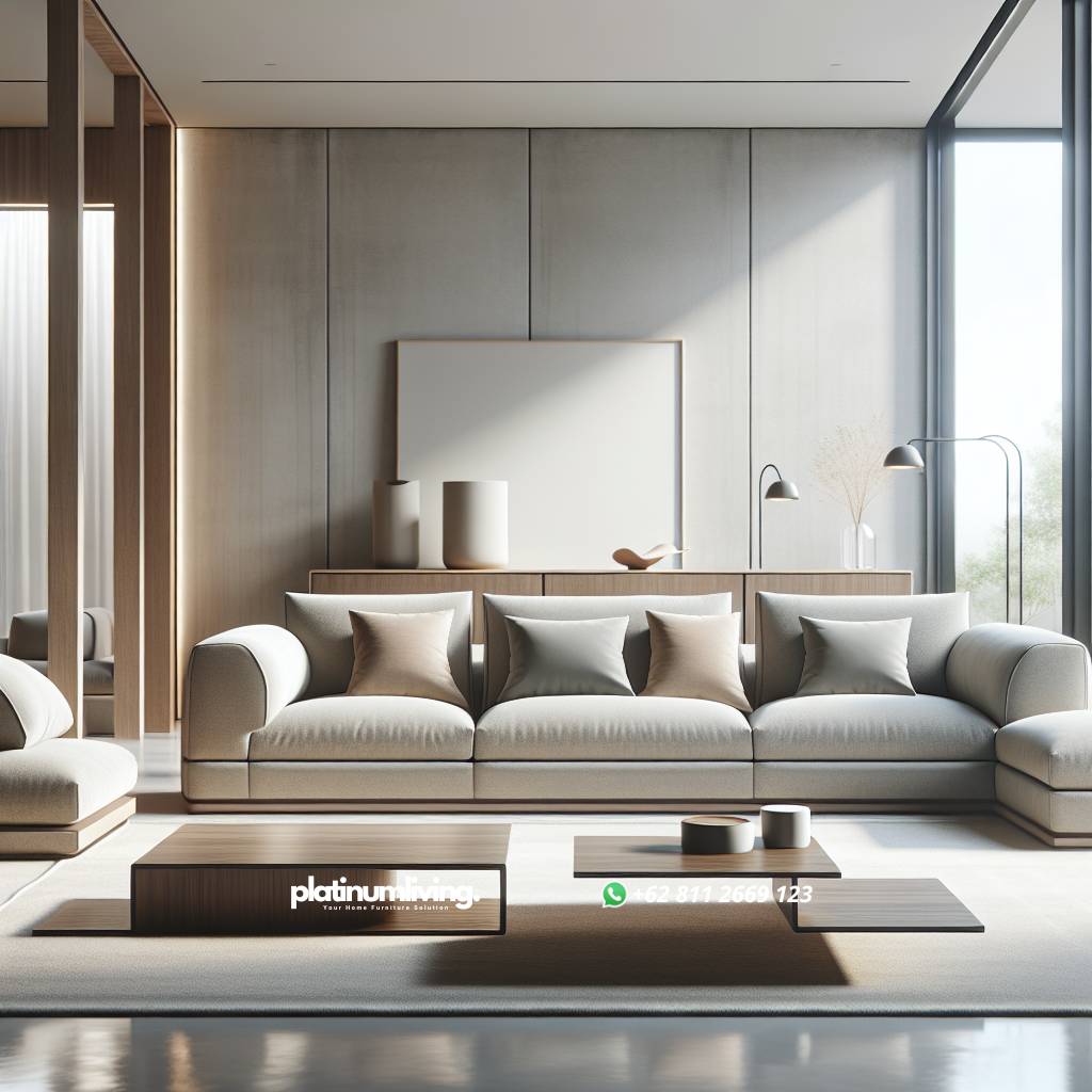 Sofa Minimalis Terbaru: Pilihan Tepat untuk Hunian Modern 1 Sofa minimalis terbaru dengan desain modern dan warna netral di ruang tamu minimalis
