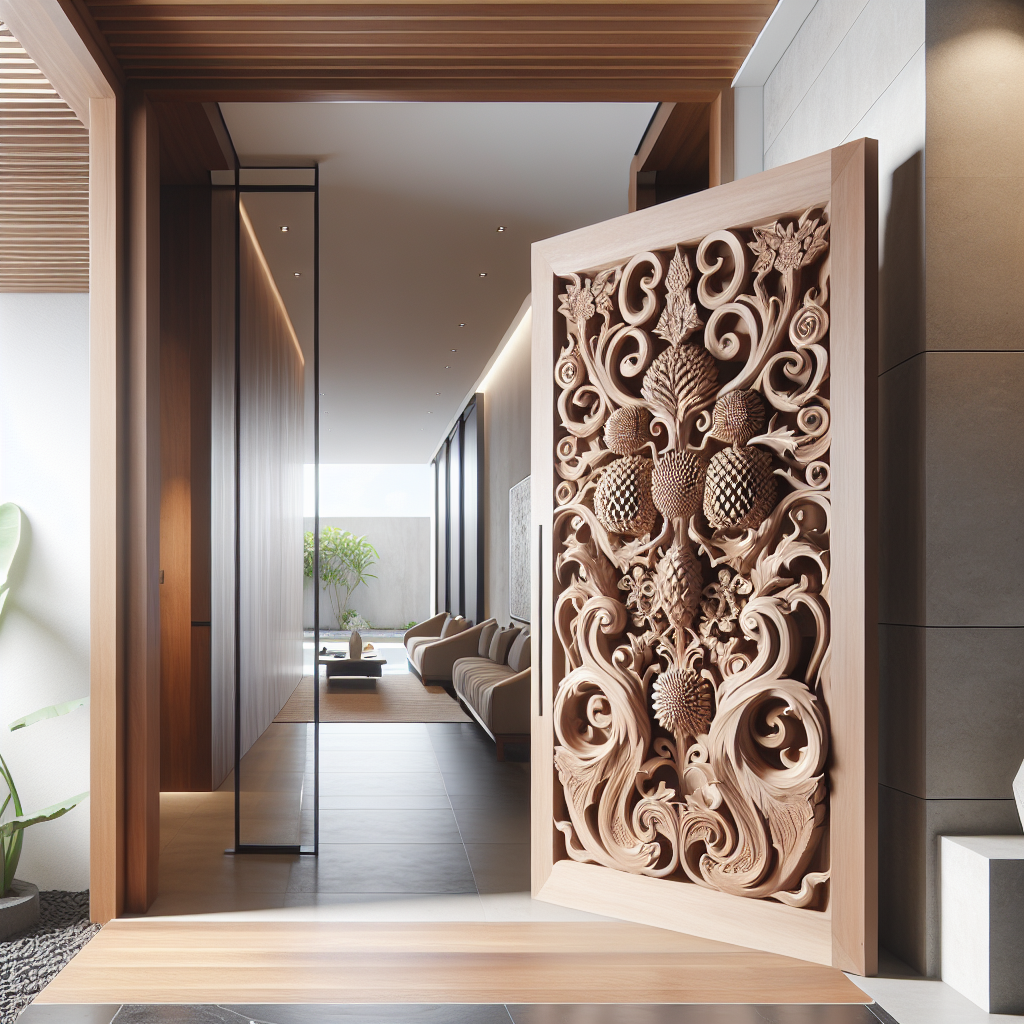 Kusen pintu kayu Jepara ukiran tradisional dan modern minimalis