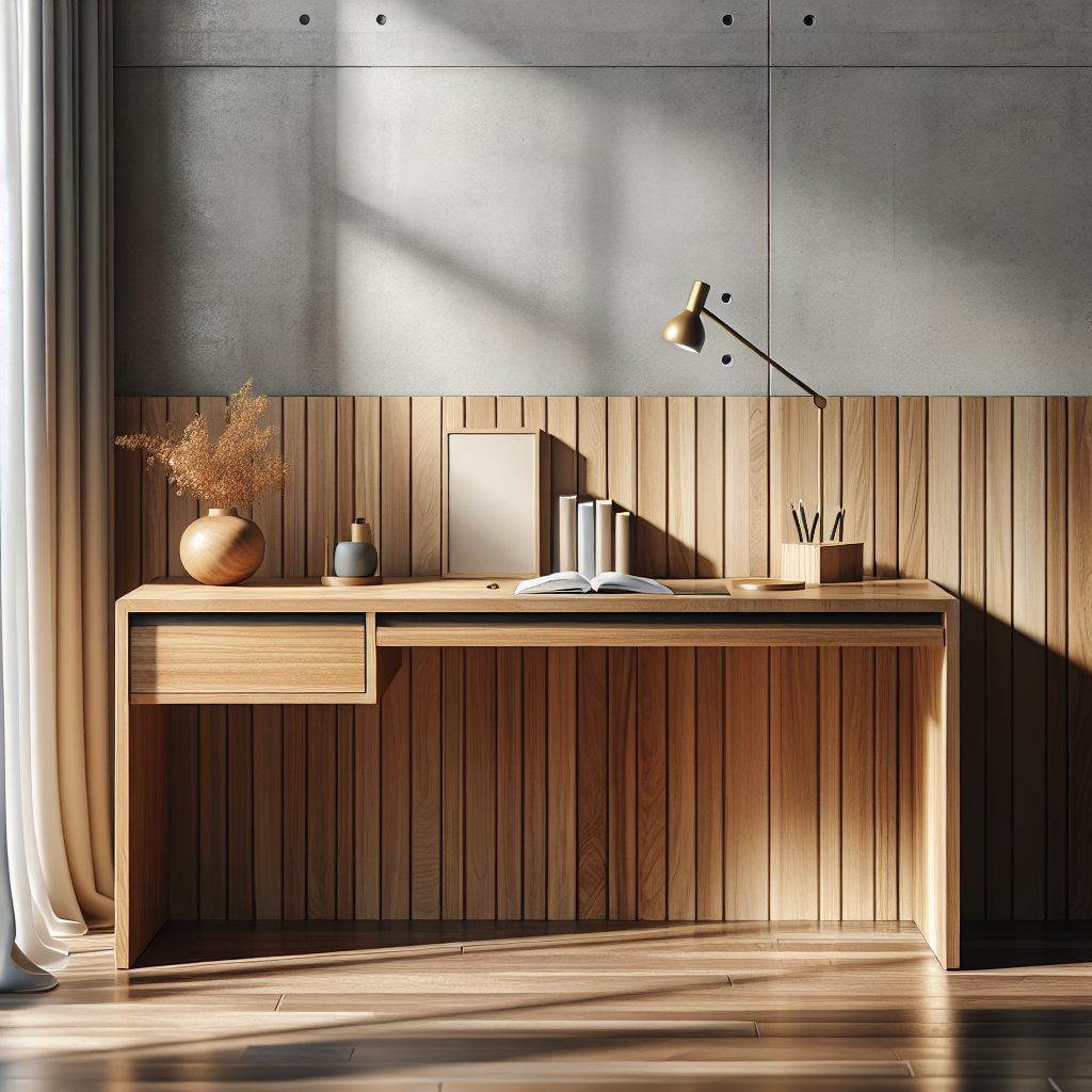 Meja belajar kayu jati dengan desain modern dan bahan berkualitas dari Platinumliving Furniture Jepara