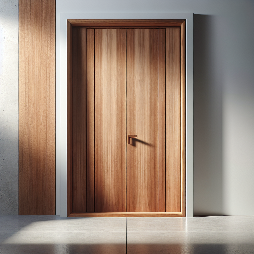 Pintu jati minimalis dengan desain modern dari Platinumliving Furniture Jepara