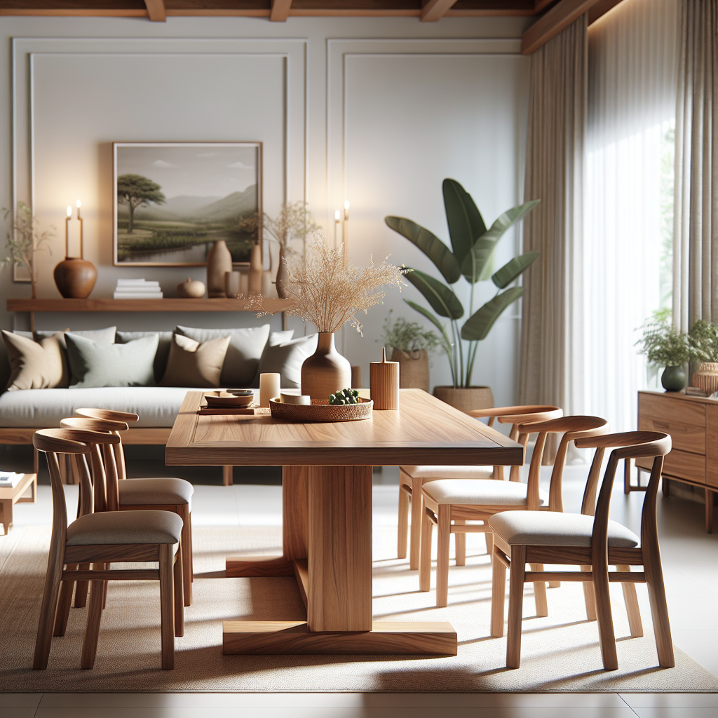 Meja makan jati berkualitas tinggi dengan desain modern dari Platinumliving