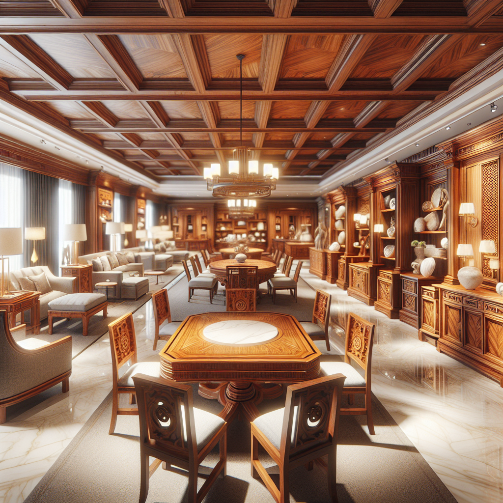 Showroom furniture kayu jati berkualitas di Jepara