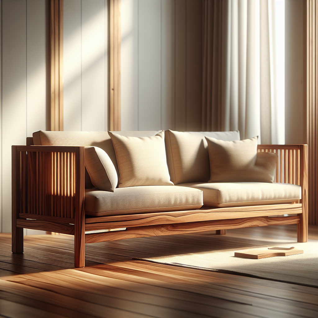 Sofa kayu jati minimalis kualitas tinggi dari Platinumliving Furniture Jepara