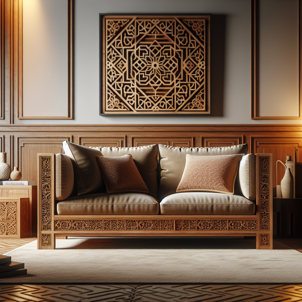 Ukuran Sofa 2 Seater dari Platinumliving Furniture Jepara: Panjang dan Detail Desain 1 Sofa 2 seater berbahan kayu jati dengan bantalan empuk