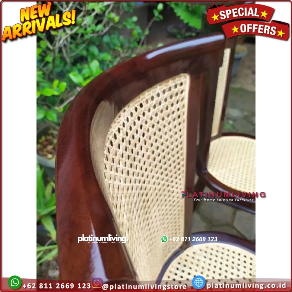 Kursi Makan Jati Teak Rattan Chair Kursi Cafe Kursi Makan  Cafe Interior Cafe