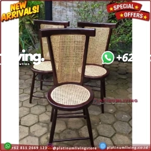 Kursi Makan Jati Teak Rattan Chair Kursi Cafe Kursi Makan Cafe Interior Cafe