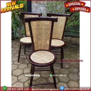 Kursi Makan Jati Teak Rattan Chair Kursi Cafe Kursi Makan Cafe Interior Cafe