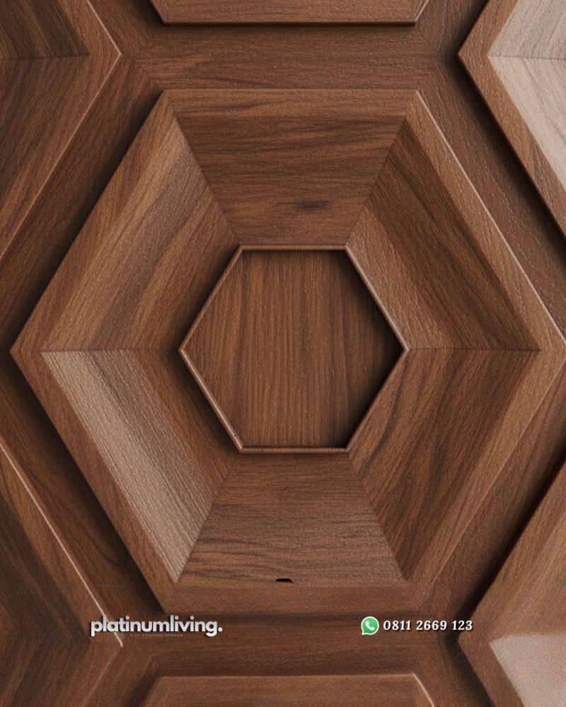 Daun pintu ganda panel heksagon kayu jati PJ-386 platinumliving furniture jepara 3 Daun pintu ganda panel heksagon kayu jati PJ-386 platinumliving furniture jepara 3