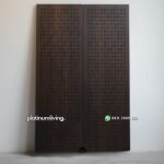 Daun Pintu Jati Double Solid Square Dark Brown PJ-384 platinumliving furniture jepara