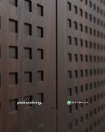Daun Pintu Jati Double Solid Square Dark Brown PJ-384 platinumliving furniture jepara - Gambar 3