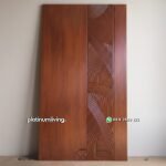 Daun pintu jati single ukir modern alur samudra PJ-375 platinumliving furniture jepara