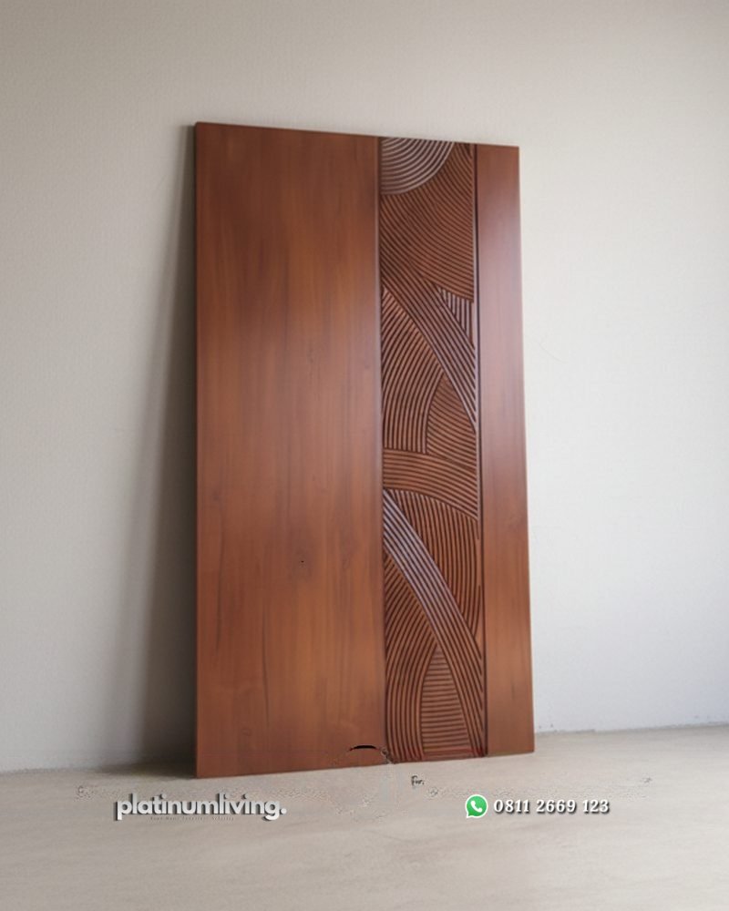 Daun pintu jati single ukir modern alur samudra PJ-375 platinumliving furniture jepara 2 Daun pintu jati single ukir modern alur samudra PJ-375 platinumliving furniture jepara 2