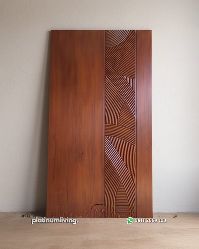 Daun pintu jati single ukir modern alur samudra PJ-375 platinumliving furniture jepara 1 Daun pintu jati single ukir modern alur samudra PJ-375 platinumliving furniture jepara 1