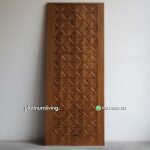 Daun pintu kayu jati jepara ukiran kawung single PJ-376 platinumliving furniture jepara