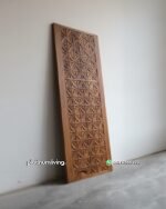 Daun pintu kayu jati jepara ukiran kawung single PJ-376 platinumliving furniture jepara - Gambar 2