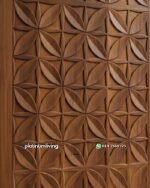 Daun pintu kayu jati jepara ukiran kawung single PJ-376 platinumliving furniture jepara - Gambar 3