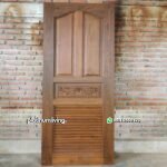 Daun pintu kayu jati panel ukir jepara single PJ-86 platinumliving furniture jepara
