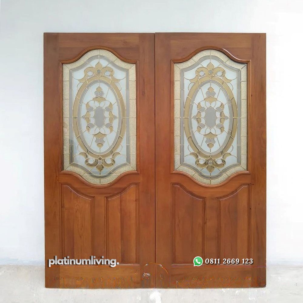 Daun pintu klasik kayu jati jepara panel kaca patri PJ-116 platinumliving furniture jepara 3 Daun pintu klasik kayu jati jepara panel kaca patri PJ-116 platinumliving furniture jepara 3
