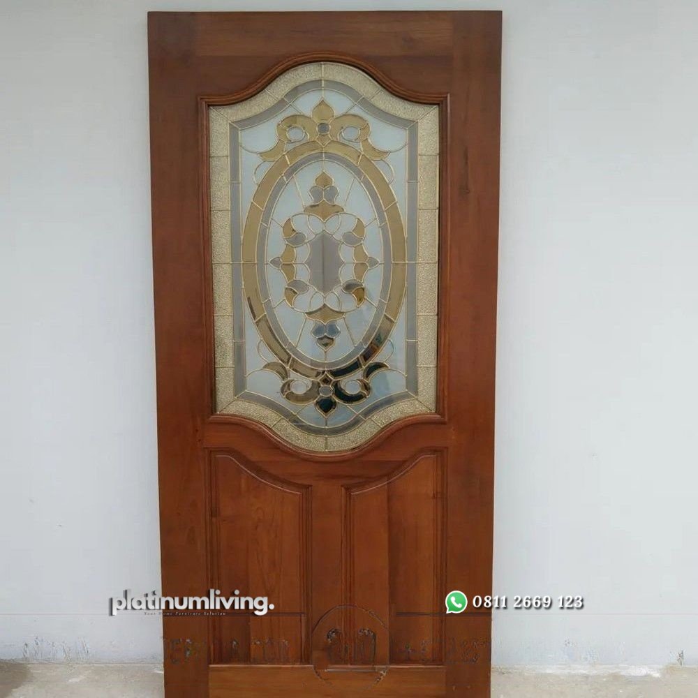 Daun pintu klasik kayu jati jepara panel kaca patri PJ-116 platinumliving furniture jepara 4 Daun pintu klasik kayu jati jepara panel kaca patri PJ-116 platinumliving furniture jepara 4