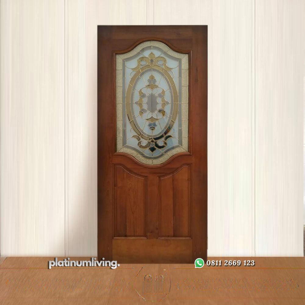 Daun pintu klasik kayu jati jepara panel kaca patri PJ-116 platinumliving furniture jepara 1 Daun pintu klasik kayu jati jepara panel kaca patri PJ-116 platinumliving furniture jepara 1