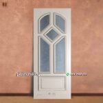 Daun pintu klasik mewah cat duco putih kombinasi kaca PJ-272 platinumliving furniture jepara
