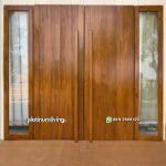 Daun pintu minimalis double kayu jati 2 frame jendela PJ-110 platinumliving furniture jepara