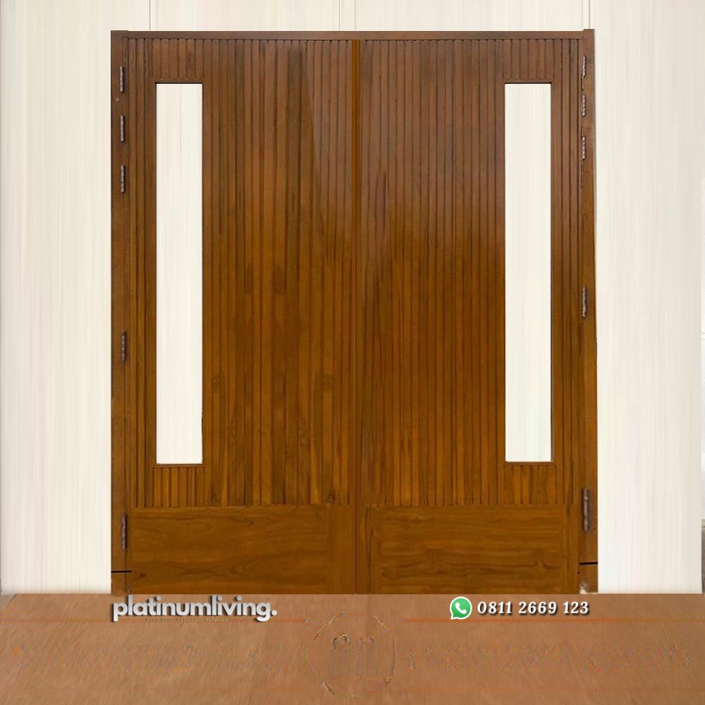 Daun pintu minimalis kupu tarung jati salur panel kaca PJ-108 platinumliving furniture jepara 1 Daun pintu minimalis kupu tarung jati salur panel kaca PJ-108 platinumliving furniture jepara 1