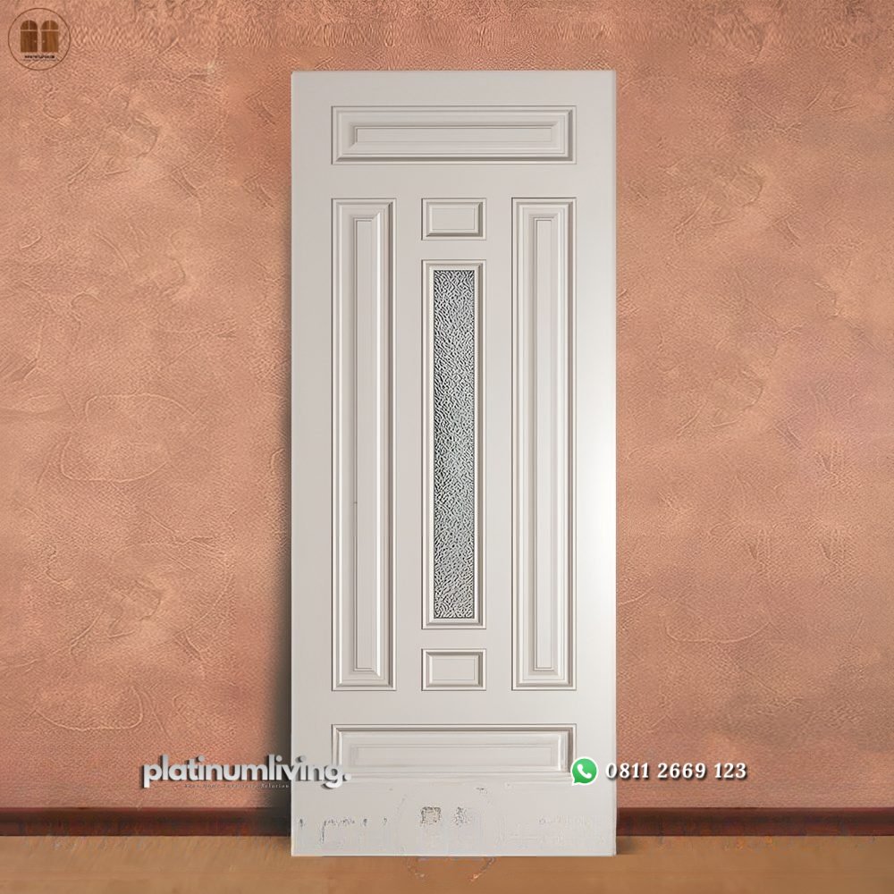 Daun pintu putih cat duco klasik panel kaca PJ-271 platinumliving furniture jepara 1 Daun pintu putih cat duco klasik panel kaca PJ-271 platinumliving furniture jepara 1
