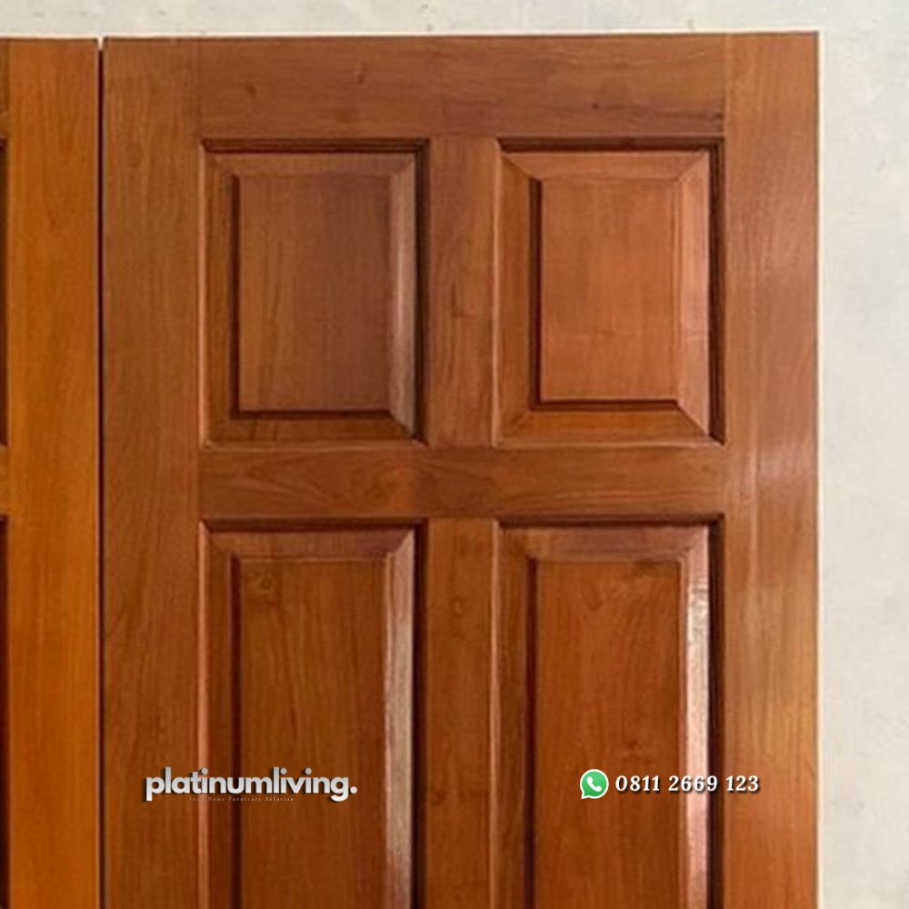 Daun pintu rumah kayu jati panel solid ganda PJ-202 platinumliving furniture jepara 2 Daun pintu rumah kayu jati panel solid ganda PJ-202 platinumliving furniture jepara 2