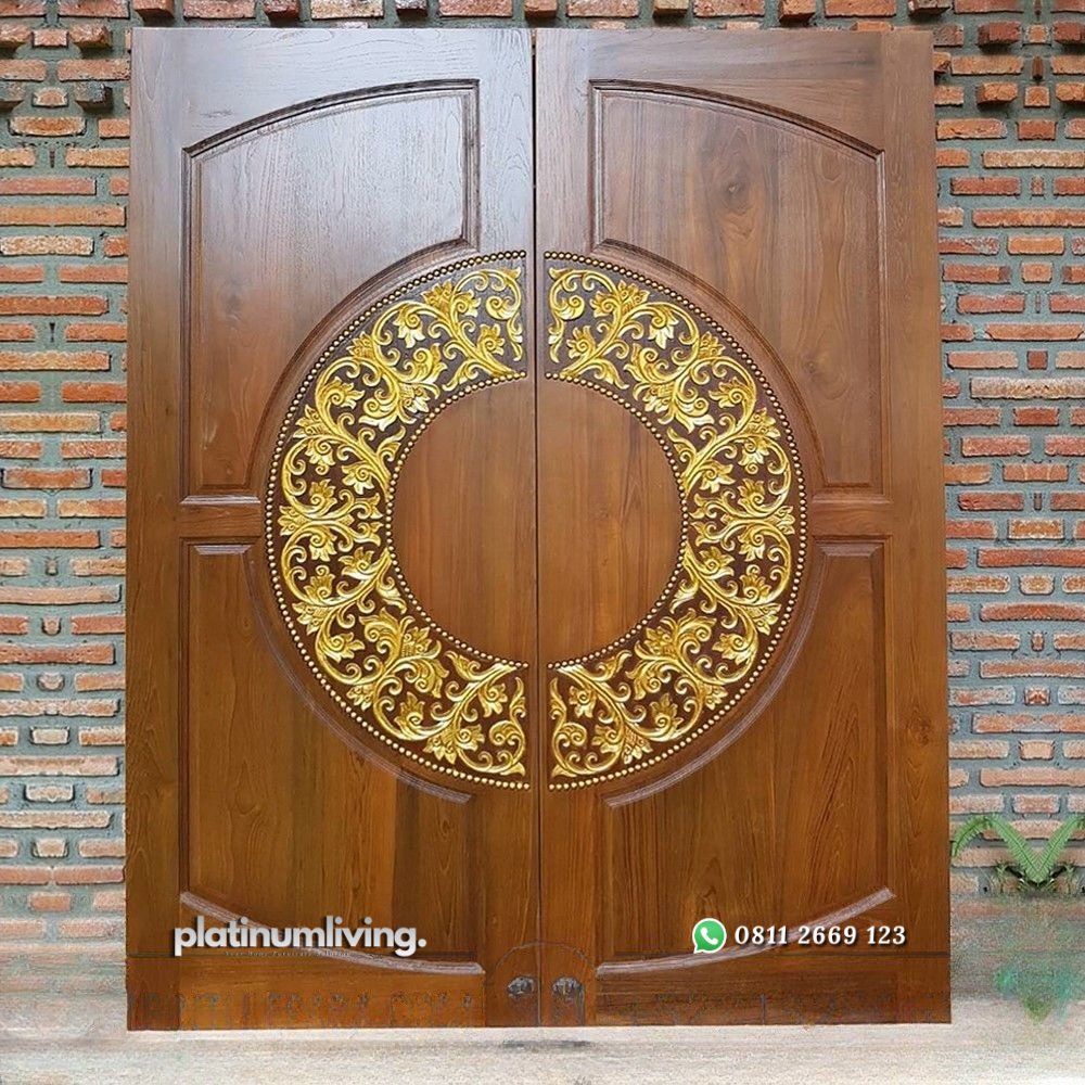 Daun pintu ukir jepara kayu jati double mewah PJ-102 platinumliving furniture jepara 1 Daun pintu ukir jepara kayu jati double mewah PJ-102 platinumliving furniture jepara 1