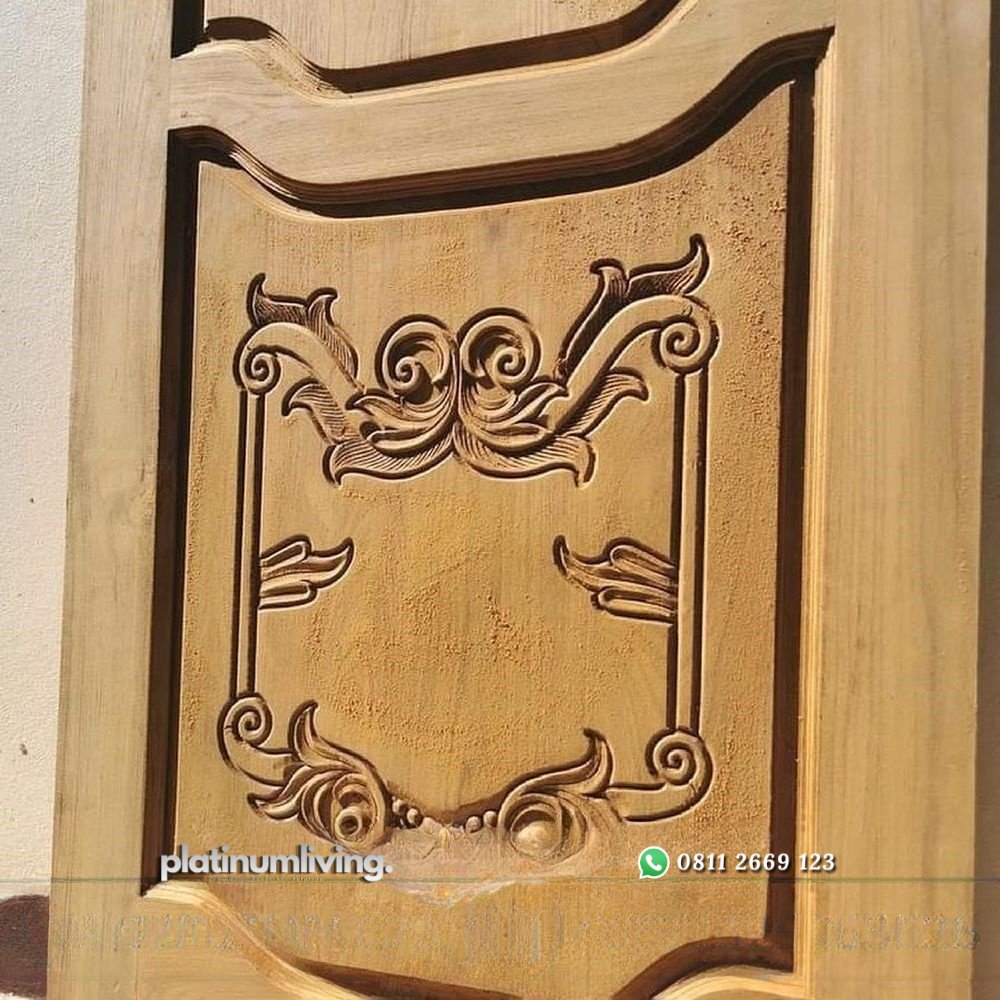 Daun pintu ukir jepara kayu jati single klasik mewah PJ-32 platinumliving furniture jepara 3 Daun pintu ukir jepara kayu jati single klasik mewah PJ-32 platinumliving furniture jepara 3