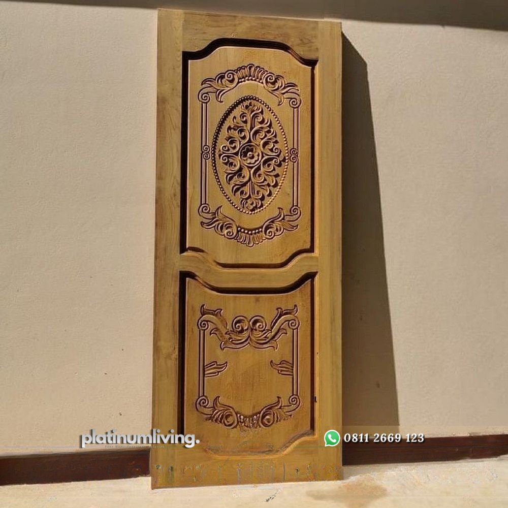 Daun pintu ukir jepara kayu jati single klasik mewah PJ-32 platinumliving furniture jepara 4 Daun pintu ukir jepara kayu jati single klasik mewah PJ-32 platinumliving furniture jepara 4