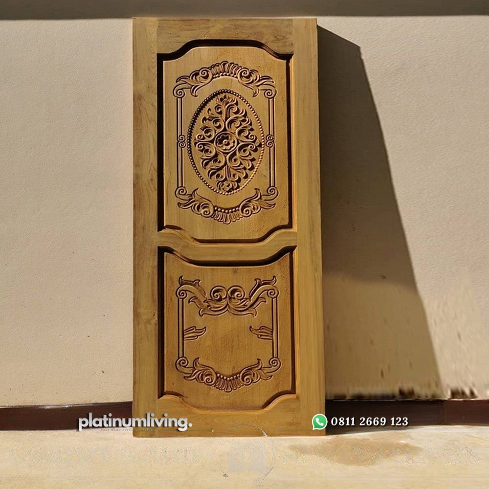 Daun pintu ukir jepara kayu jati single klasik mewah PJ-32 platinumliving furniture jepara 1 Daun pintu ukir jepara kayu jati single klasik mewah PJ-32 platinumliving furniture jepara 1