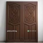 Daun pintu ukir kayu jati ganda mawar elung PJ-385 platinumliving furniture jepara