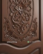 Daun pintu ukir kayu jati ganda mawar elung PJ-385 platinumliving furniture jepara - Gambar 3
