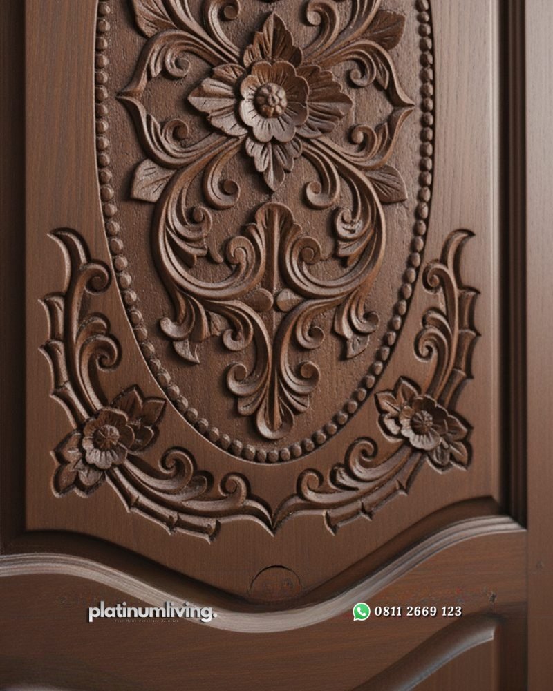 Daun pintu ukir kayu jati ganda mawar elung PJ-385 platinumliving furniture jepara 3 Daun pintu ukir kayu jati ganda mawar elung PJ-385 platinumliving furniture jepara 3