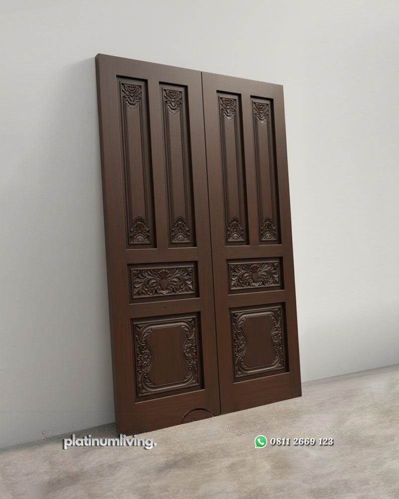 Daun pintu ukir kayu jati klasik panel praba PJ-378 platinumliving furniture jepara 2 Daun pintu ukir kayu jati klasik panel praba PJ-378 platinumliving furniture jepara 2
