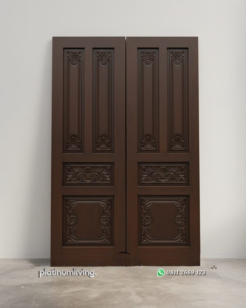 Daun pintu ukir kayu jati klasik panel praba PJ-378 platinumliving furniture jepara 1 Daun pintu ukir kayu jati klasik panel praba PJ-378 platinumliving furniture jepara 1
