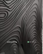 Daun pintu ukir modern CNC 3d wafe double besar kecil PJ-383 platinumliving furniture jepara - Gambar 3