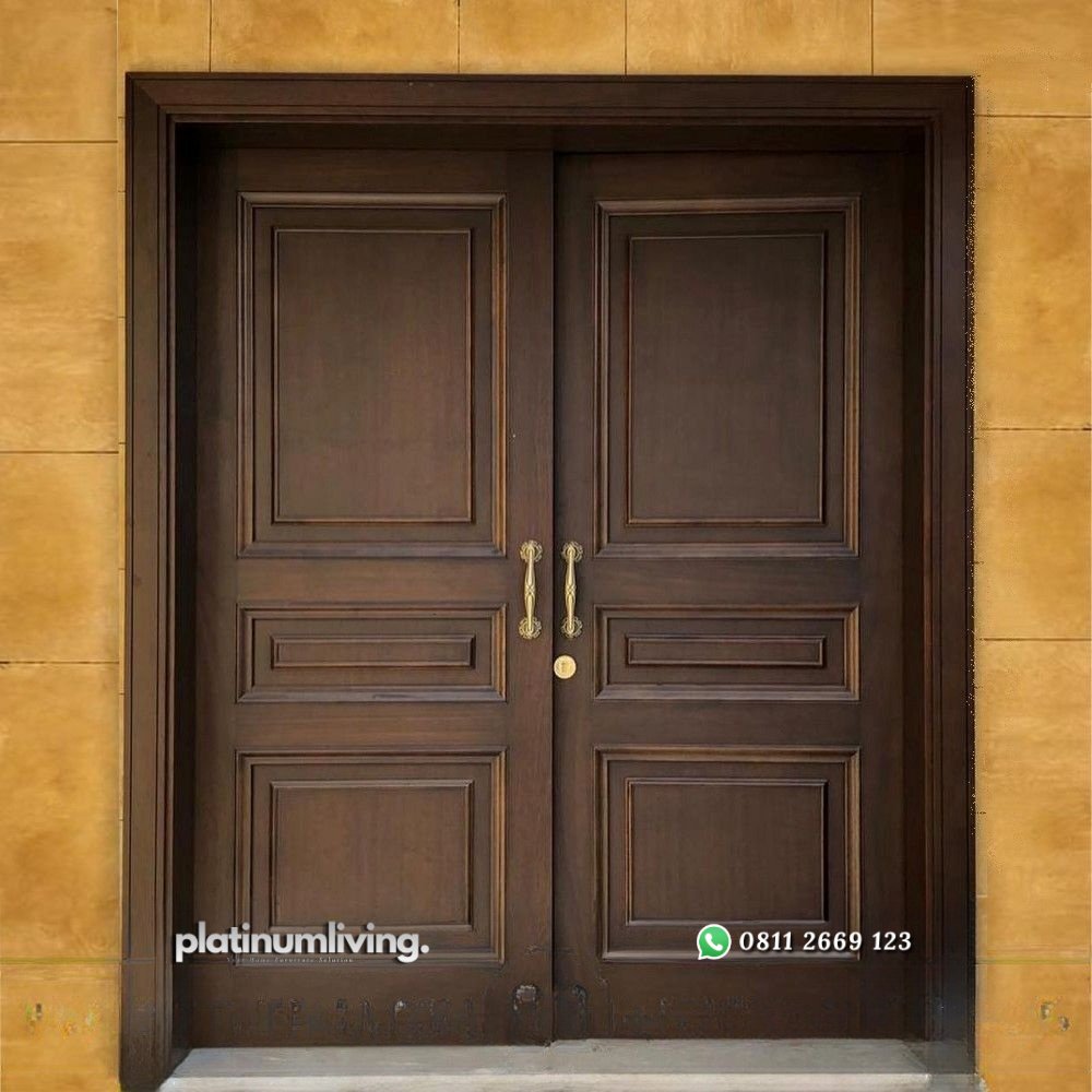 Kusen pintu 2 daun jati jepara klasik panel PJ-008 platinumliving furniture jepara 1 Kusen pintu 2 daun jati jepara klasik panel PJ-008 platinumliving furniture jepara 1