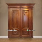 Kusen pintu jati jepara 2 daun klasik ukir mewah PJ-133 platinumliving furniture jepara