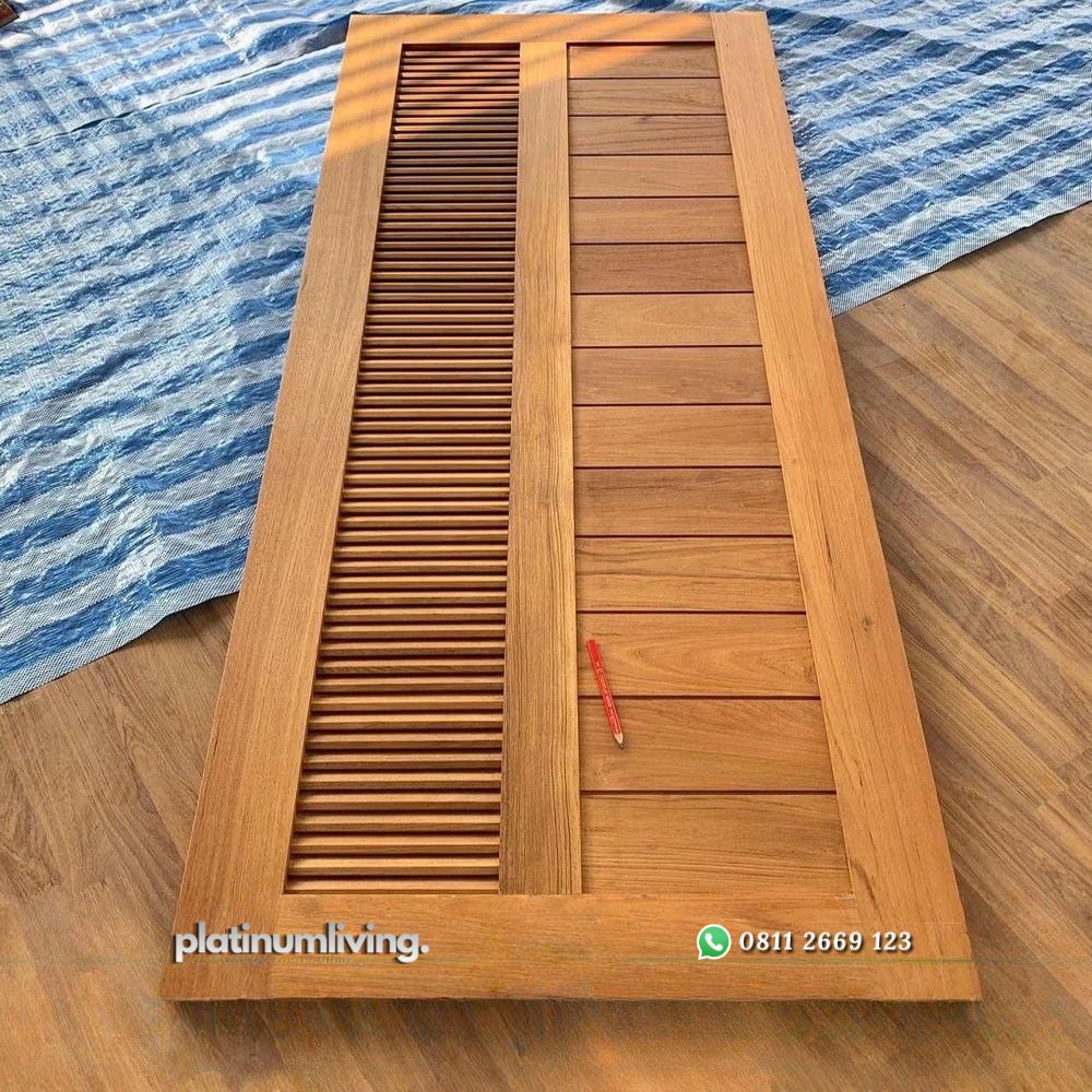 Kusen pintu jati jepara single panel salur jalusi minimalis PJ-117 platinumliving furniture jepara 2 Kusen pintu jati jepara single panel salur jalusi minimalis PJ-117 platinumliving furniture jepara 2