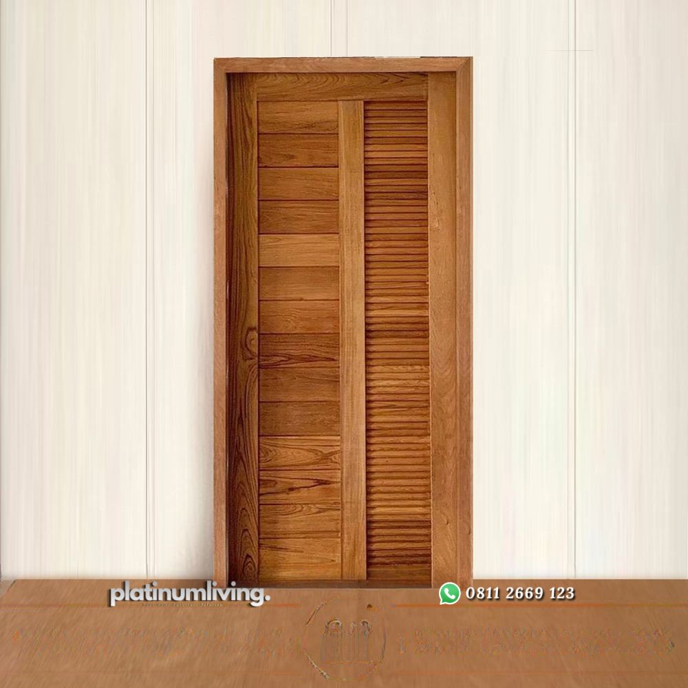 Kusen pintu jati jepara single panel salur jalusi minimalis PJ-117 platinumliving furniture jepara 1 Kusen pintu jati jepara single panel salur jalusi minimalis PJ-117 platinumliving furniture jepara 1