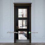 Kusen pintu jati jepara untuk kamar 1 daun panel kaca PJ-59 platinumliving furniture jepara
