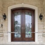 Kusen pintu jati panel kaca 2 daun klasik PJ-14 platinumliving furniture jepara